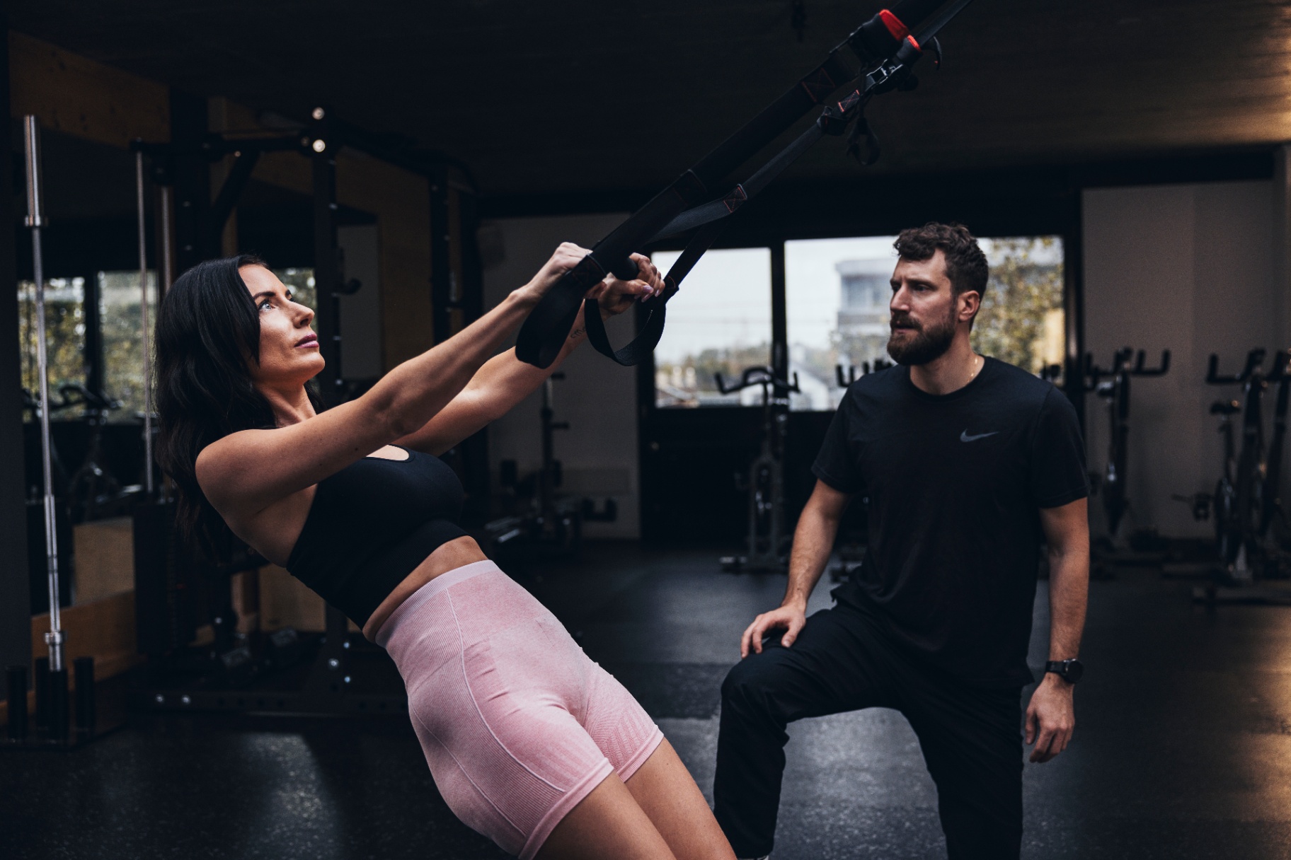 Séance TRX, travail de gainage